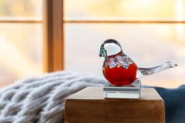 Mini Urn Bird from Loranto Glass