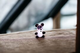 Miniatuur Glas Panda | Mini glas figuren | Glazen miniaturen | Mini Dieren