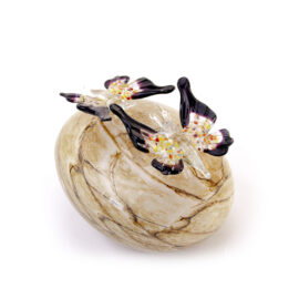 Mini urn 2 Transparante Vlinders | Bruine Steen | Luxe Urn