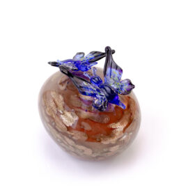 Mini urn 2 Blue Butterfly on Golden Stone