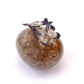 Mini urn 2 Transparante Vlinders | Gouden Steen | Europees Vakmanschap