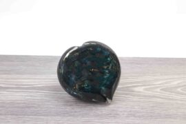 Mini Urn Hart Groen met bladgoud