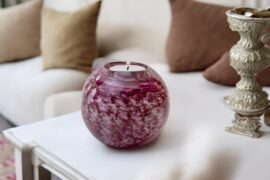 Mini Urn Tealight Holder “Lavender” | Tealight urn | Small urn | Glass Urns