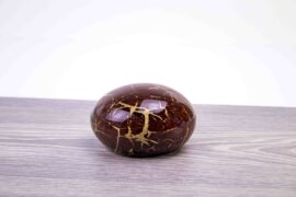 Mini Urn Steen Bruin met Bladgoud
