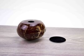 Mini Urn Steen Bruin met Bladgoud