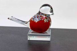Mini Urn Bird from Loranto Glass