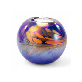 Mini urn with tea light | ”Blue & Orange”