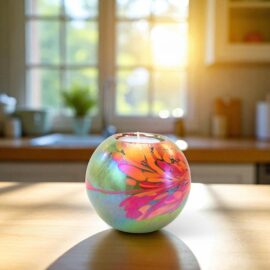 Mini Urn Tealight Holder ”Green & Multicolor” | Luxury urns