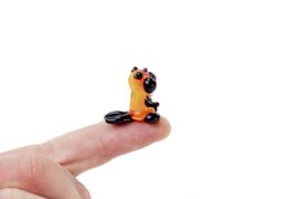 Miniature Glass Beaver | Mini glass figures | Glass miniatures | Mini Animals