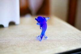 Miniatuur Glas Dolfijn Staand | Mini glas figuren | Glazen miniaturen | Mini Dieren