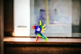Miniatuur Glas Papegaai | Mini glas figuren | Glazen miniaturen | Mini Dieren