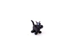 Miniatuur Glas Hond Zwart | Mini glas figuren | Glazen miniaturen | Mini Dieren