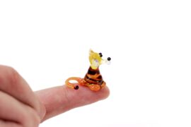 Miniatuur Glas Tijgertje | Mini glas figuren | Glazen miniaturen | Mini Dieren