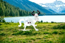 MINIATUUR GLAS KOE WIT | MINI GLAS FIGUREN | GLAZEN MINIATUREN | MINI DIEREN