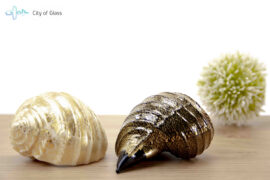 Shell in Murano glass with gold leaf