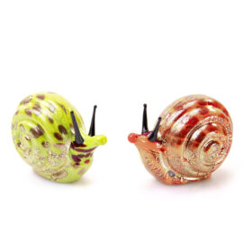 Snail in Murano glass with gold leaf