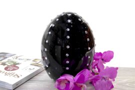 Glazen Urn Kristal decoratie 21cm | Zwarte Urn | Glazen Urnen | Luxe Urn | Kristallen Urn