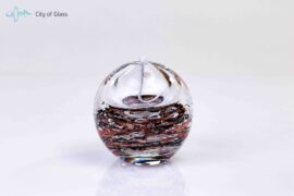 Olielampje Bol Zwart Rood BOHEEMS KRISTAL