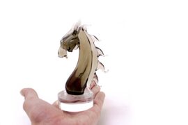 Horse head made of glass