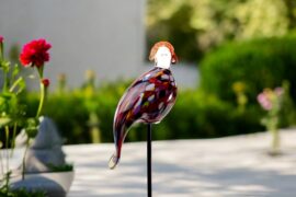 Papegaai Tuinprikker Rood | Luxe Tuindecoratie