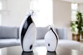 Glazen pinguïn van Loranto – wit