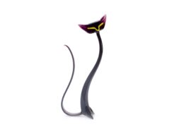 Sphinx of Glass Black | Glass Figurines | Animals of glass |
