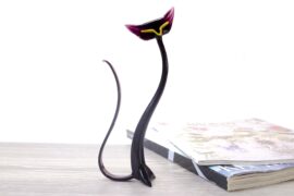 Sphinx of Glass Black | Glass Figurines | Animals of glass |