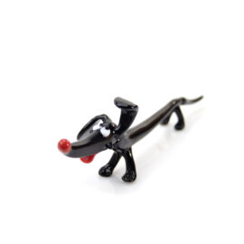 DwergTeckel Zwart | Glazen Dieren | Beeldjes Decoratie