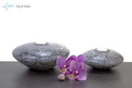 Urn Tealight Holder Disc Gray