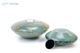 Urn Tealight Holder Disc Green
