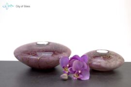 Urn Tealight Holder Disc Purple
