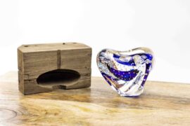 Waxinelichthouder Blauw Boheems Kristal