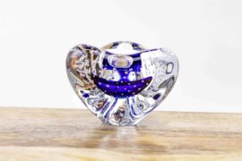 Waxinelichthouder Blauw Boheems Kristal