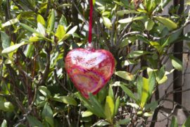 Garden object | Heart hanging | Garden Decorations | Red