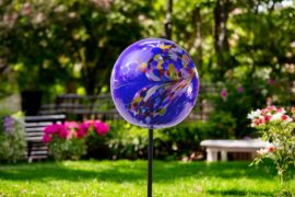 Garden Stake Ball Blue | Garden Decorations