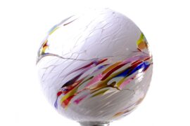 Garden Stake Ball White | Garden Decorations