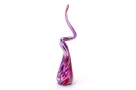 Tuinprikker Swirl Roze | Luxe Tuinobject | H 43cm | Spiraal Tuindecoratie