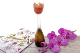 Mini Urn | Tulip | Tea light holder | Red Tulip with Brown |