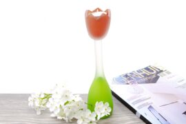Mini Urn | Tulip | Tea light holder | Red Tulip with Green |
