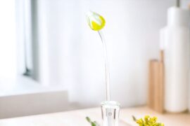Glazen Tulp Roze Wit van Loranto 50 cm. (kopie)