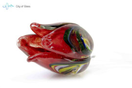 Glass tulip by Loranto – red/multicolor