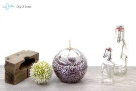 Mini Urn Olielampje Red Silver