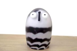 Uil van Glas Zwart Wit