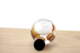 Crystal ball urn by Ozzaro brown – 8 cm