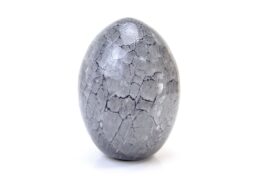 Glass Urn Oval Gray