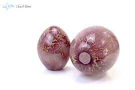 Glass Urn Oval Purple