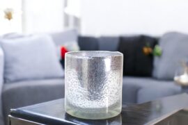 Cilinder Vaas Zilver Klein | Luxe Vaas | Interieur object