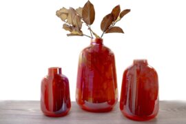 Luxe Vaas | ”Red Pearl” | Luxe Vazen | Rood | Parelmoer glans