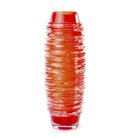 Vase Spiral Crystal Red