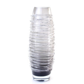 Spiral Vase | Gray | Bohemian Crystal Glass | H39